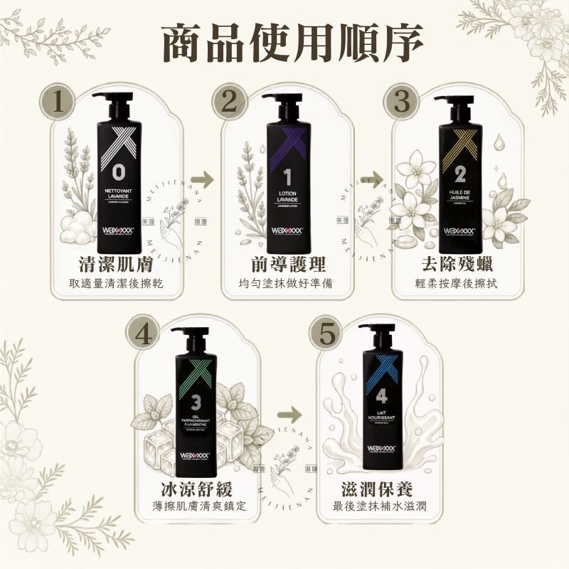 [美睫娜娜] 愛美 WaxXXX 牛奶保濕乳液(NO.4) 500ml 原裝進口法國 除毛後護理系列 熱蠟除毛 全身除毛-細節圖3