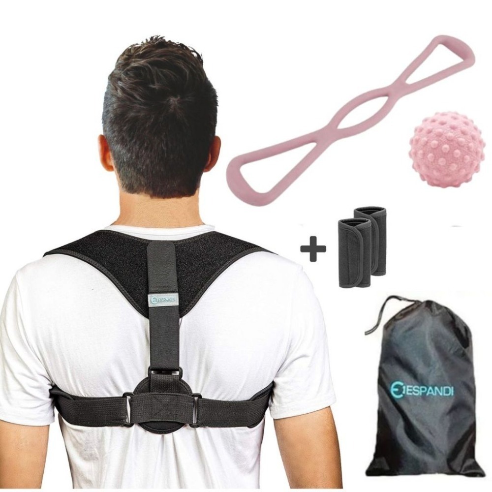 【德國現貨】駝背矯正器 駝背矯正帶 防止駝背 調節坐姿  成人男女駝背  背部痠痛 駝背帶 美胸帶 背部矯正-規格圖10