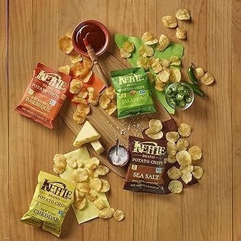 【義班迪】加拿大代購 KETTLE 洋芋片198g Potato Chips 海鹽 BBQ 蜂蜜芥末 巧達起司 零食-細節圖4