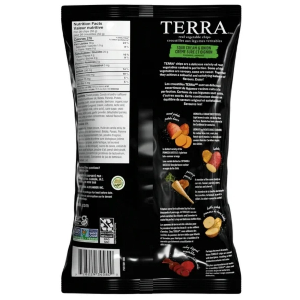 【義班迪】加拿大代購 Terra 蔬果洋芋片 141g 素食洋芋片 蔬菜洋芋片 洋蔥洋芋片 地中海口味-細節圖3