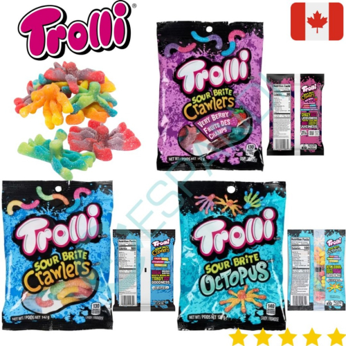 【義班迪】加拿大代購 Trolli 酸軟糖 Sour Bite Crawlers 章魚軟糖 糖果 莓果 gummy