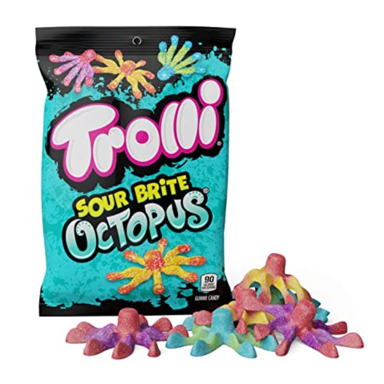 【義班迪】加拿大代購 Trolli 酸軟糖 Sour Bite Crawlers 章魚軟糖 糖果 莓果 gummy-細節圖5