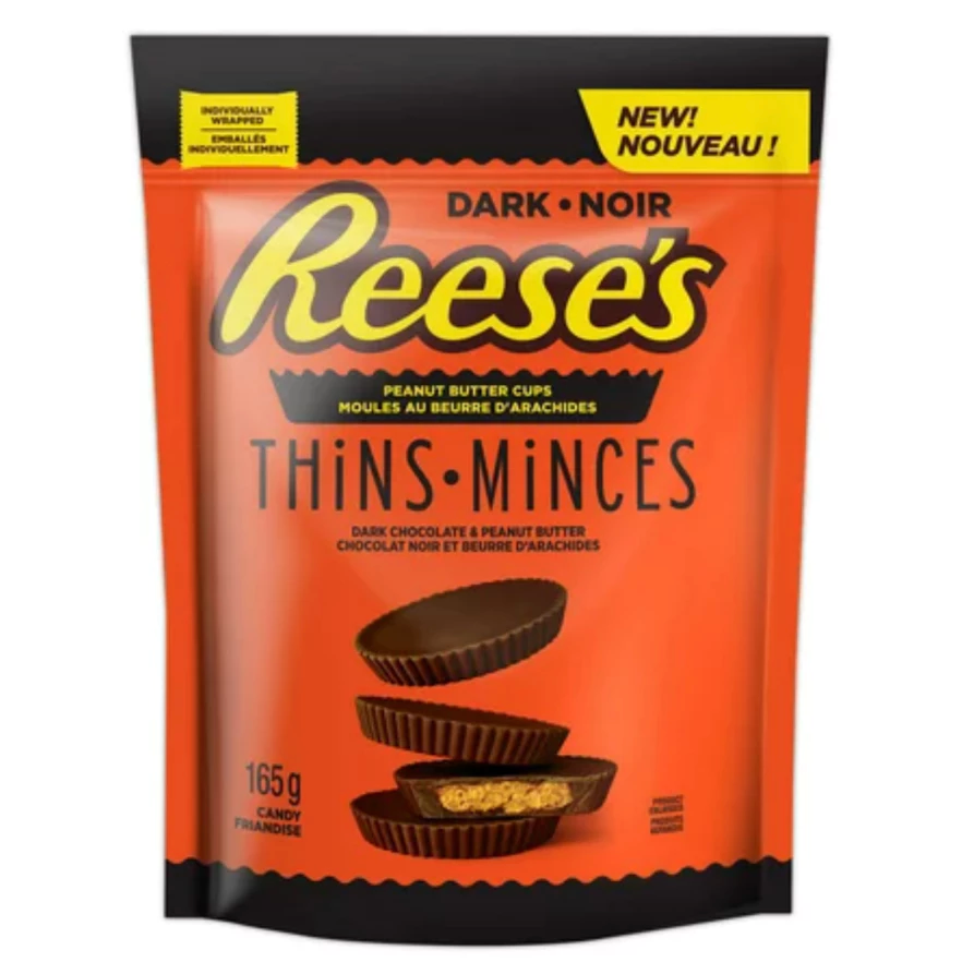 【義班迪】加拿大代購 Reese＇s 薄片巧克力杯 花生醬巧克力 黑巧克力 白巧克力 165g 單片包裝 加拿大零食-規格圖6