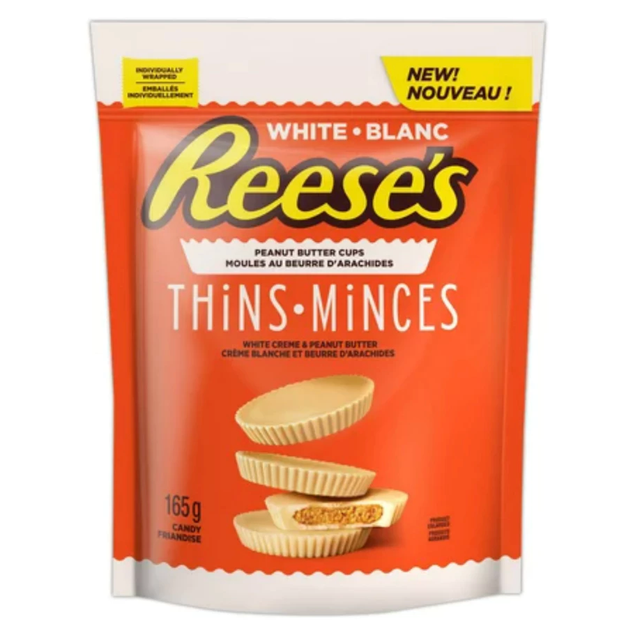【義班迪】加拿大代購 Reese＇s 薄片巧克力杯 花生醬巧克力 黑巧克力 白巧克力 165g 單片包裝 加拿大零食-規格圖6