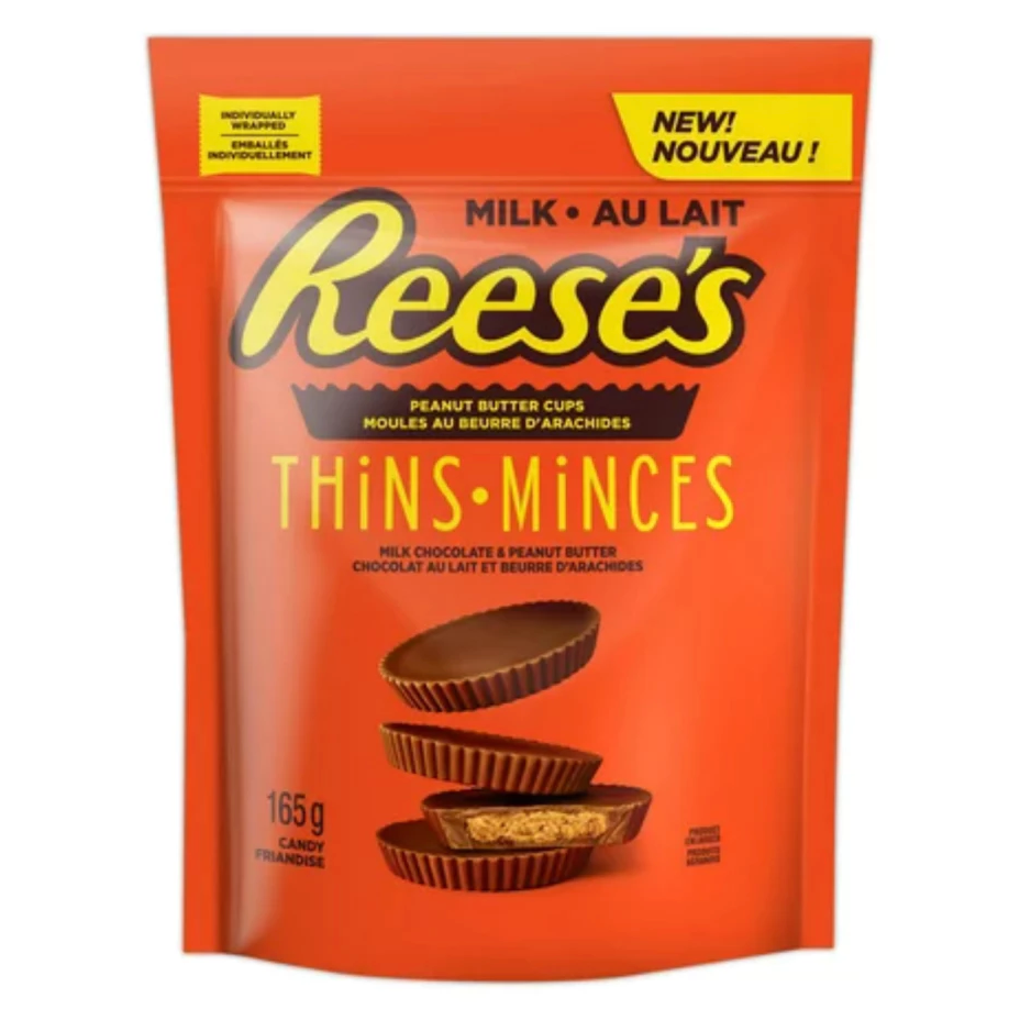 【義班迪】加拿大代購 Reese＇s 薄片巧克力杯 花生醬巧克力 黑巧克力 白巧克力 165g 單片包裝 加拿大零食-規格圖6