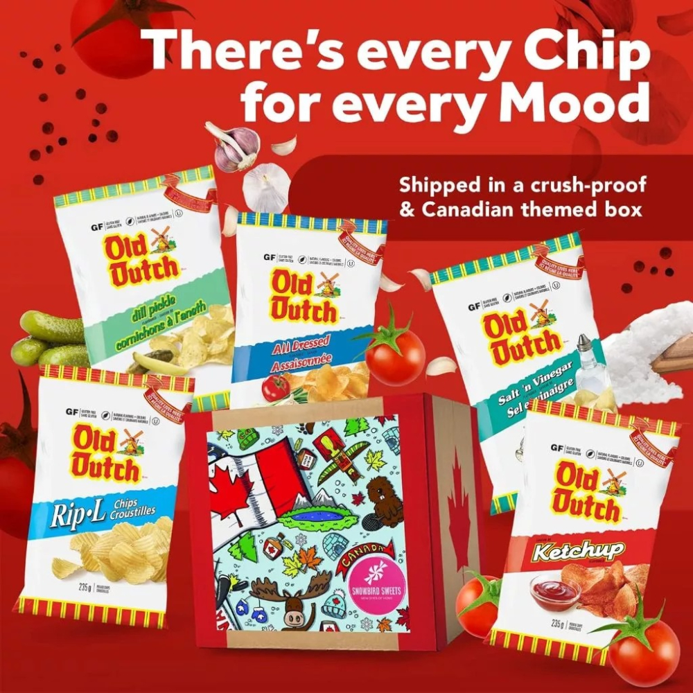 【義班迪】加拿大代購 Old Dutch 洋芋片 235g 多種口味 番茄 酸黃瓜 chips takis 薯片-細節圖4