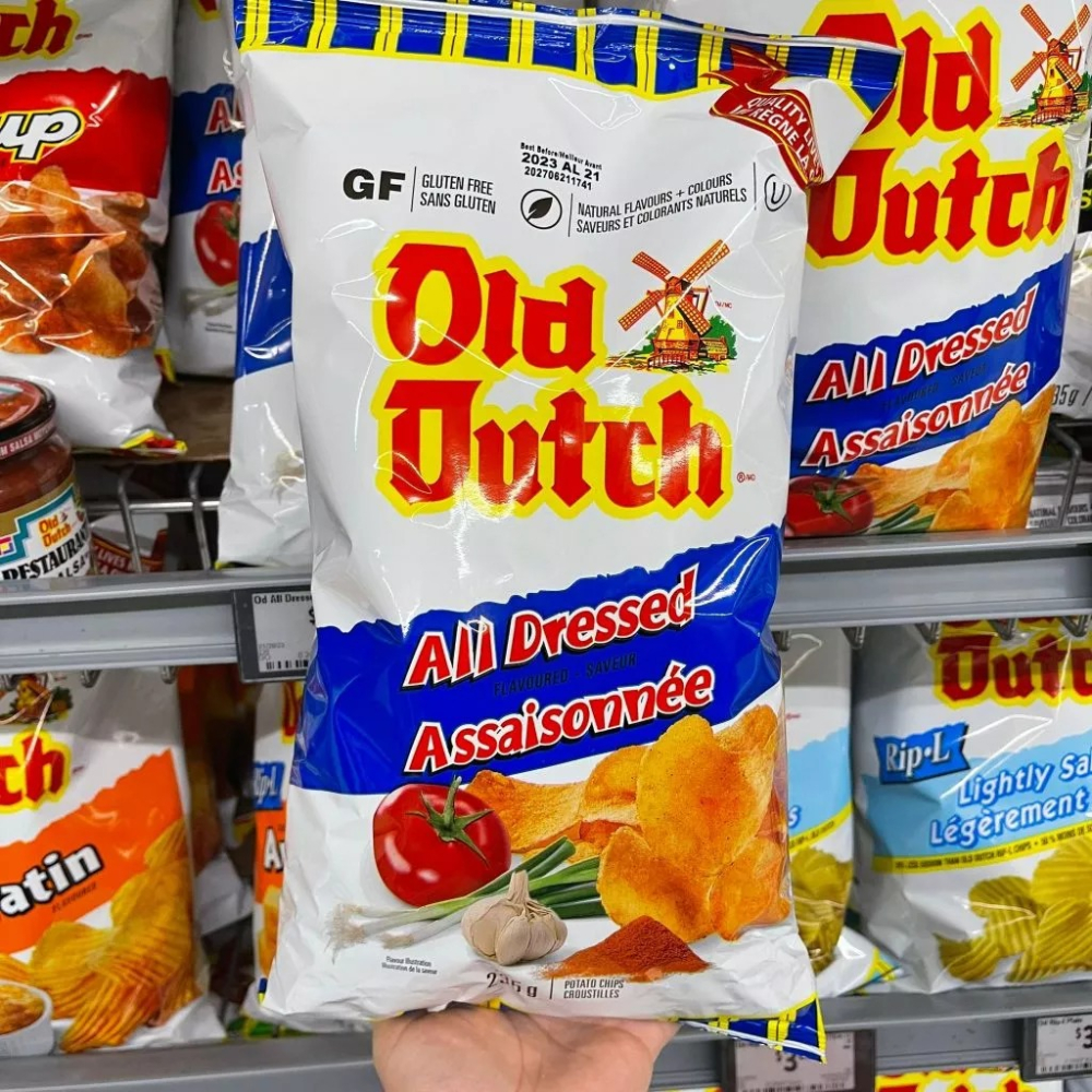 【義班迪】加拿大代購 Old Dutch 洋芋片 235g 多種口味 番茄 酸黃瓜 chips takis 薯片-細節圖6