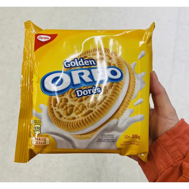 【義班迪】加拿大 Oreo Golden 奧利奧金色餅乾 270G 加拿大楓糖餅乾 巧克力餅乾 薄荷oero 雙層夾心-細節圖3