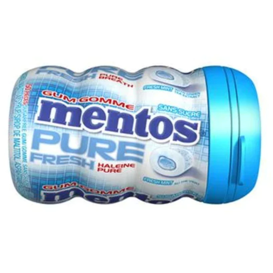 【義班迪】加拿大代購 Mentos 曼陀珠 無糖口香糖 爆汁口香糖 50顆 口腔 薄荷糖 薄荷口香糖-規格圖3