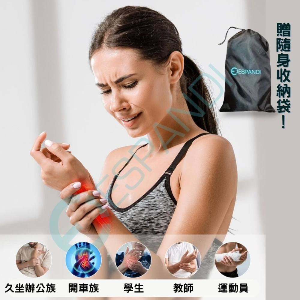 【美國™】Espandi 升級款滑鼠手運動護腕｜鋼板支撐護腕 左右通用護具 工作防護護腕 運動手腕固定 電腦滑鼠手腕支撐-細節圖3