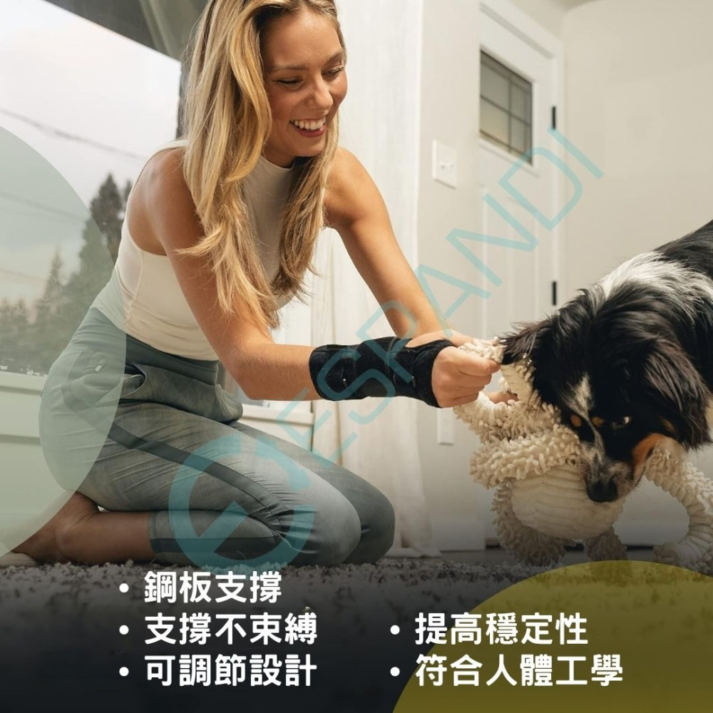 【美國™】Espandi 升級款滑鼠手運動護腕｜鋼板支撐護腕 左右通用護具 工作防護護腕 運動手腕固定 電腦滑鼠手腕支撐-細節圖5