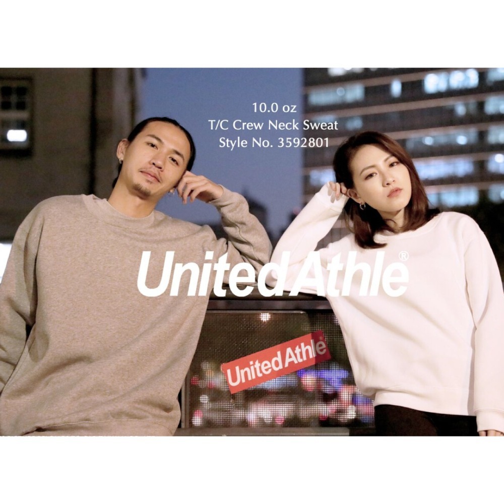 5928-01 第二版 4色 United Athle 圓領大學T 內刷毛 情侶穿搭 秋冬必備 熱銷 經典 流行 百搭-細節圖5