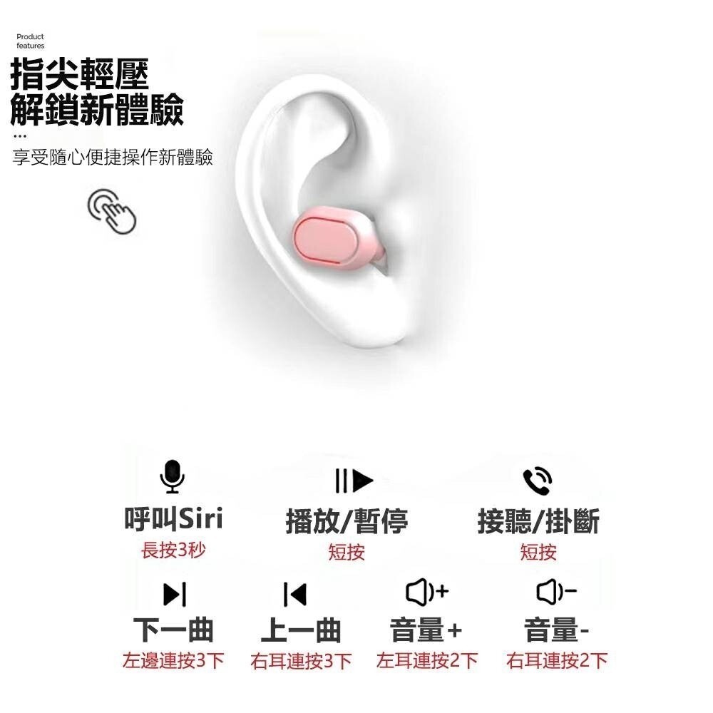 TS1A 真無線立體音效藍牙耳機 藍芽5.0入耳式雙降噪運動耳機-細節圖4
