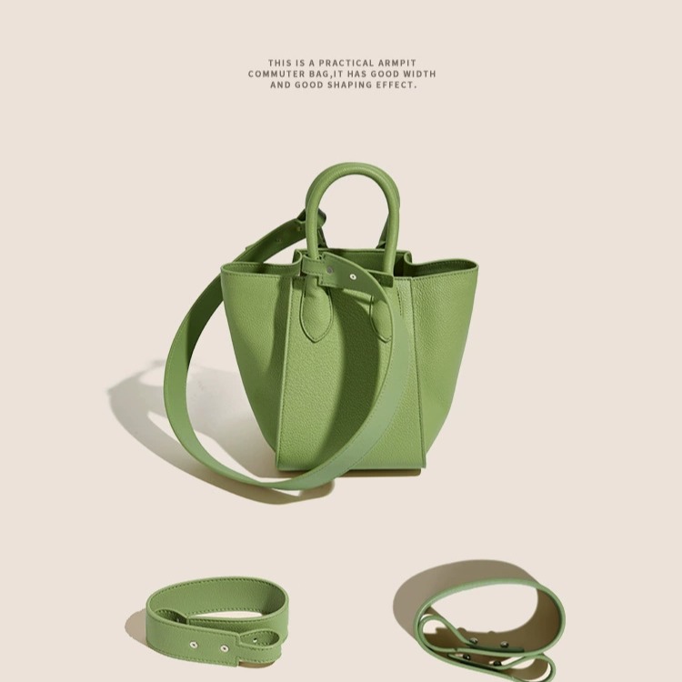 真皮女包｜水桶包｜手提包｜肩背包｜菜籃子包｜斜跨包｜牛皮｜精緻百搭｜3色-細節圖6