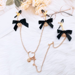 🌙黑結金鈴乳夾+陰夾＋瀏海貼