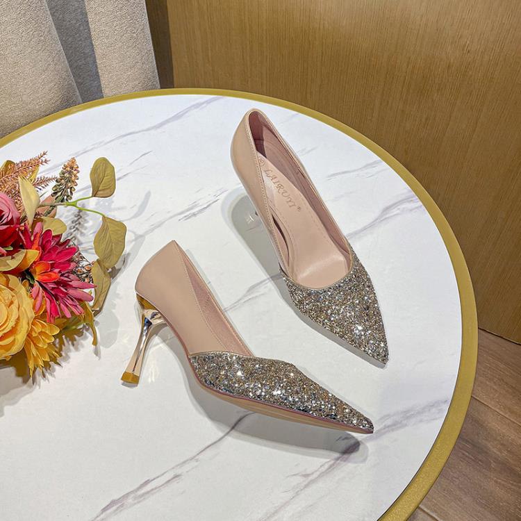 高跟鞋 一件代髮lp06-11格利特尖頭鞋淺口細跟時裝單鞋百搭宴會女鞋-細節圖7