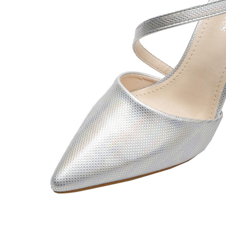 高跟鞋 200-27歐美性感尖頭淺口鞋一字帶性感涼鞋細跟宴會網紅女鞋-細節圖4