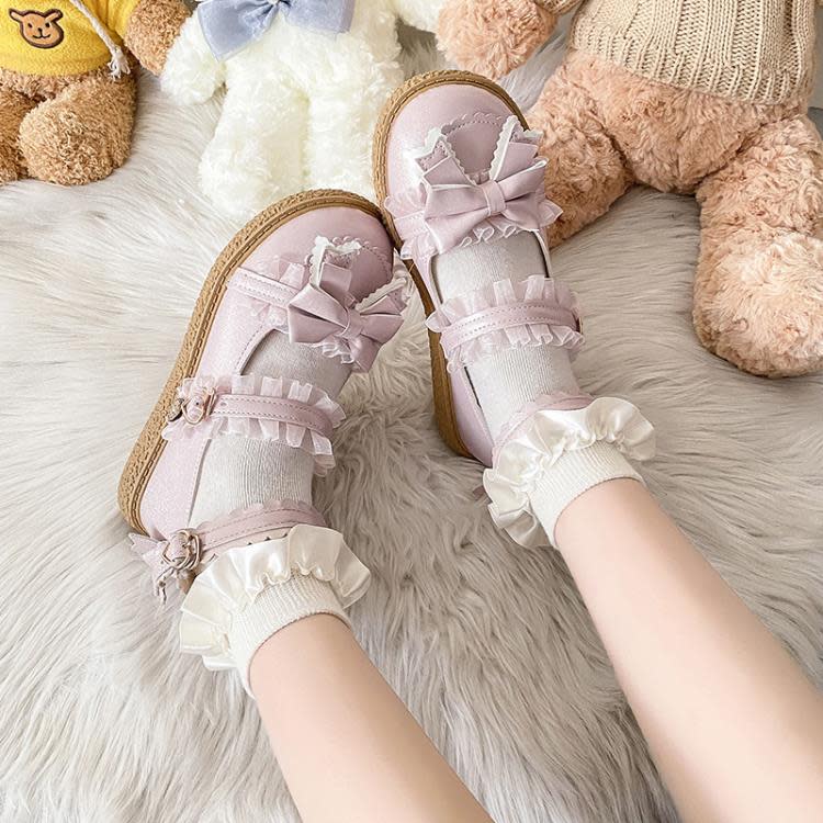 日系洛麗塔小皮鞋女復古森女可愛甜心娃娃鞋學生厚底lolita鞋子女-細節圖2