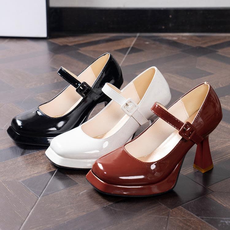高跟鞋 復古瑪麗珍鞋女圓頭2023年新款韓系溫柔jk制服小皮鞋鞋粗跟單-細節圖4