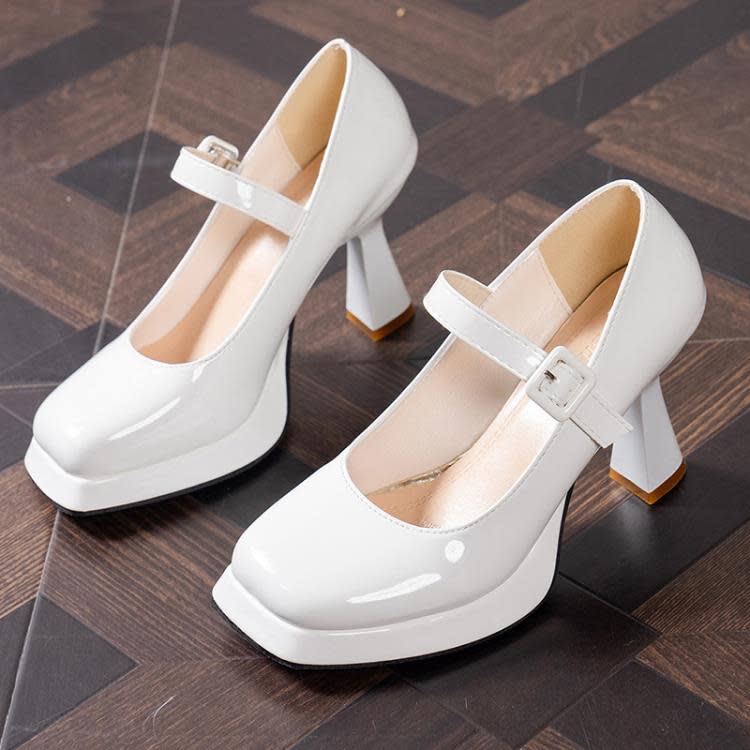 高跟鞋 復古瑪麗珍鞋女圓頭2023年新款韓系溫柔jk制服小皮鞋鞋粗跟單-細節圖7