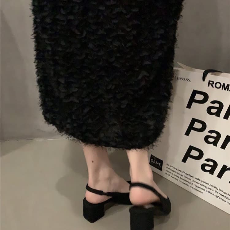 2023春夏歐洲站新款粗跟溫柔仙女風瑪麗鞋蝴蝶結珍珠珍淺口單鞋女-細節圖5