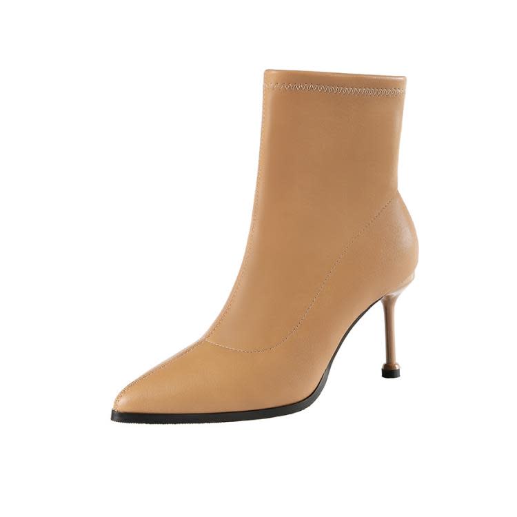 短靴 2308-2（此款售完不補貨）夜店顯瘦馬丁靴細跟瘦瘦側拉鍊單靴-細節圖6