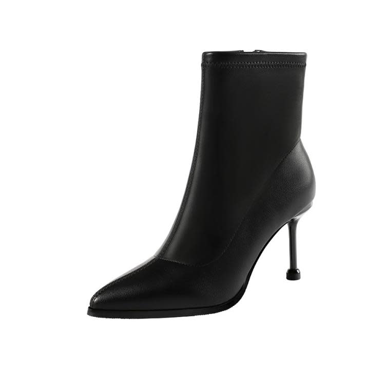 短靴 2308-2（此款售完不補貨）夜店顯瘦馬丁靴細跟瘦瘦側拉鍊單靴-細節圖8