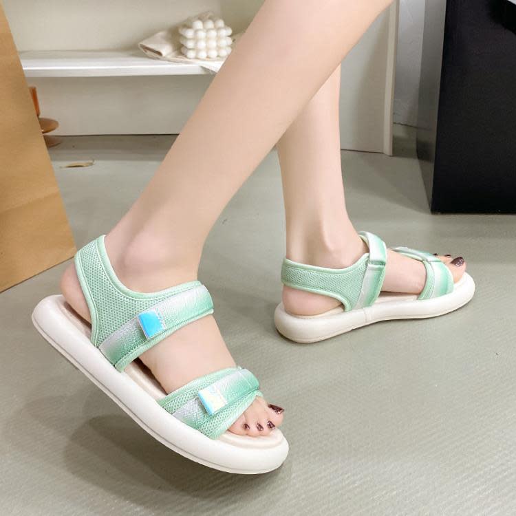 平底休閒涼鞋女夏季新款時尚外穿軟底學生運動涼鞋舒適沙灘涼鞋-細節圖2