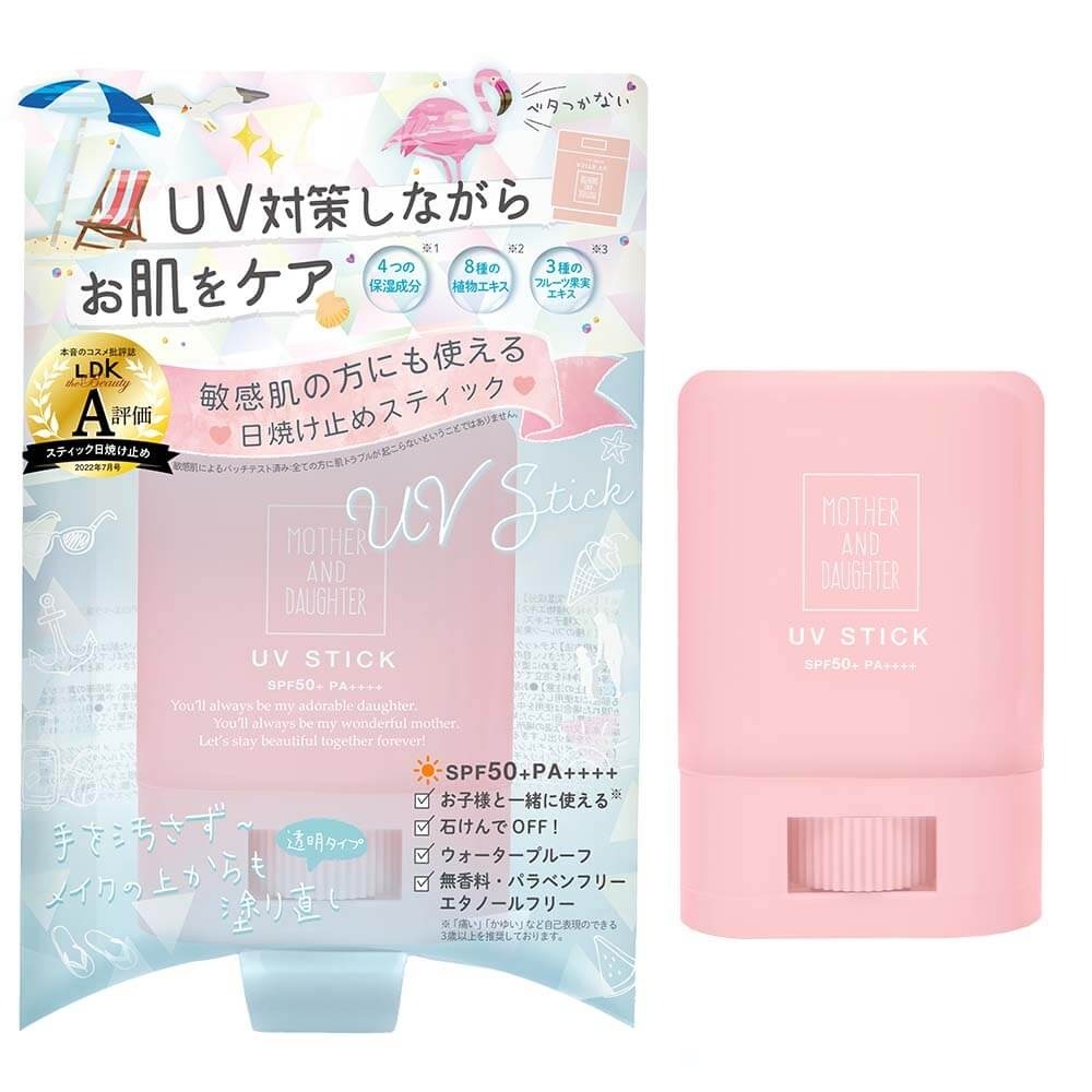 日本 Mother And Daughter 防曬棒 兒童防曬 無味 花香 SPF50+PA++++ 15g M&D-規格圖4