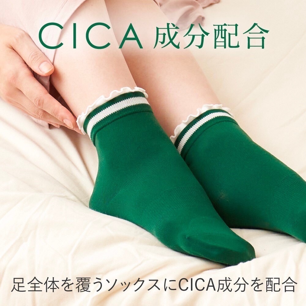 日本 CICA 積雪草 夜間足部保濕襪  足部 集中保濕 夜間睡眠護理 襪子 腳跟保濕-細節圖7