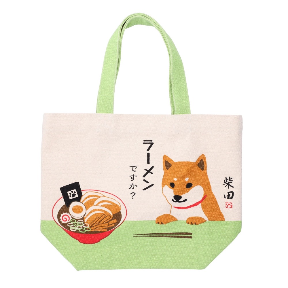 日本 帆布包 厚帆布 手提包 手提袋 便當袋 購物袋 手提包 黑柳 法鬥 柴田富士山 柴犬 柴田-規格圖3