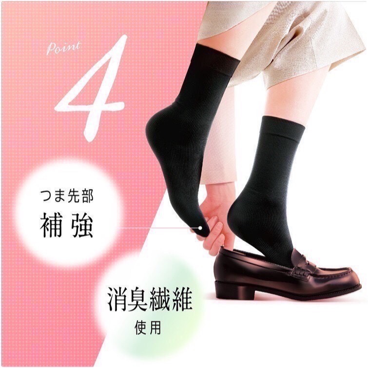 日本 孅伶 Slim Walk 階段式設計 腳踝襪 壓力襪 機能襪 收緊腳踝 足部疲勞 美脚 短襪-細節圖6