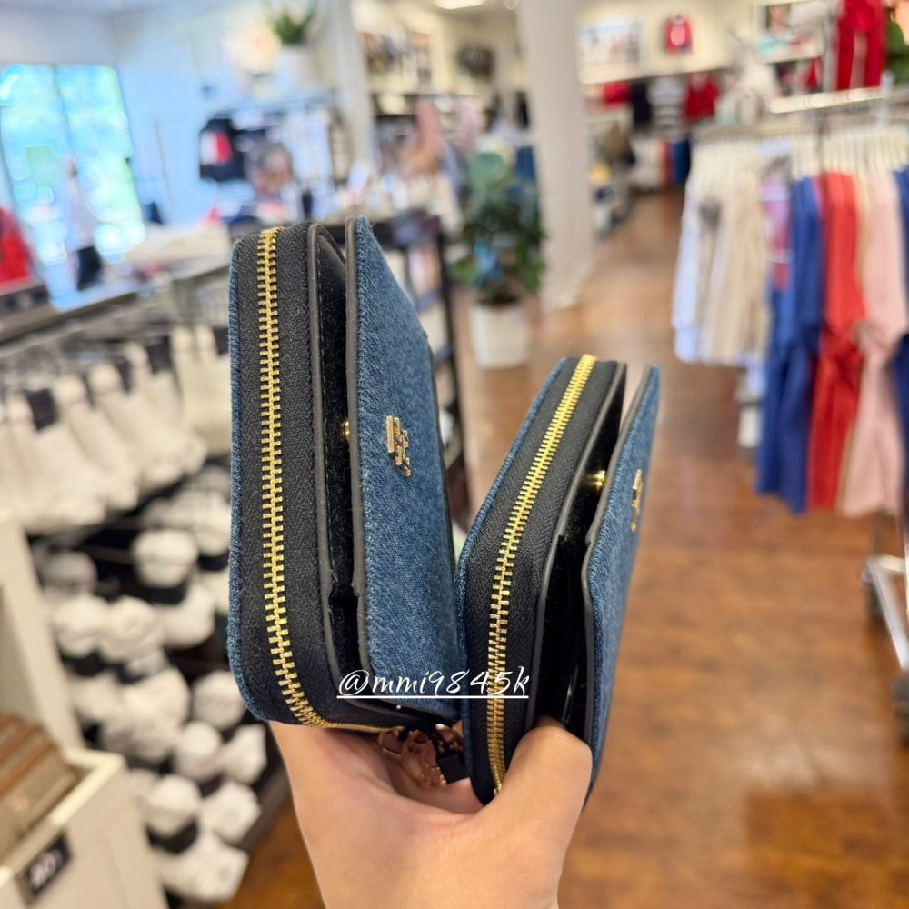 Tommy Hilfiger 專櫃款 牛仔丹寧 折疊短夾 女款短夾 短夾 美國代購-細節圖5