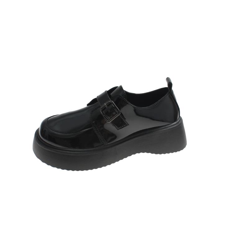 2023新款英倫風小皮鞋女軟皮日系制服鞋厚底正韓單鞋子代髮-細節圖7