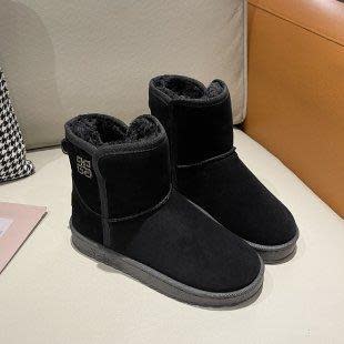 厚底鞋 皮毛一體雪地靴女冬2023年加絨加厚皮毛雪地棉鞋東北短筒靴子-細節圖6