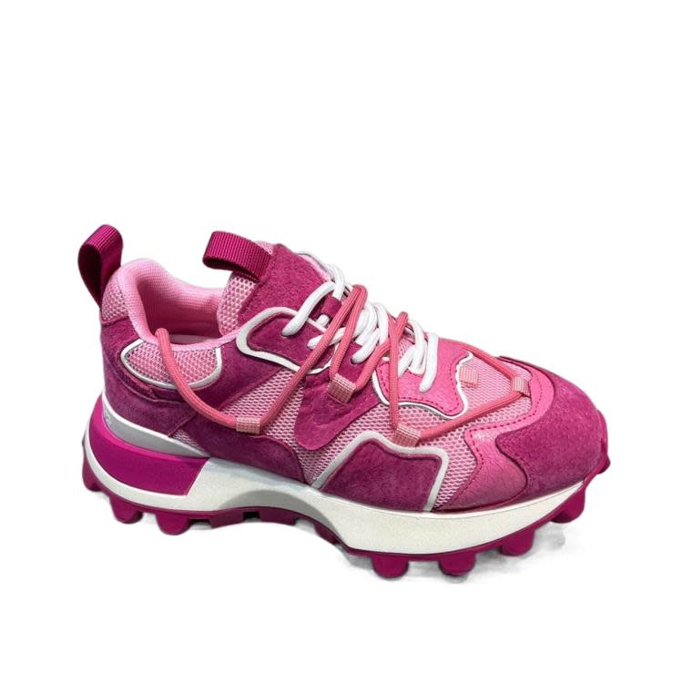 歐洲站厚底老爹鞋女2023春季新款學生雙色系帶單鞋時尚運動休閒鞋-細節圖5