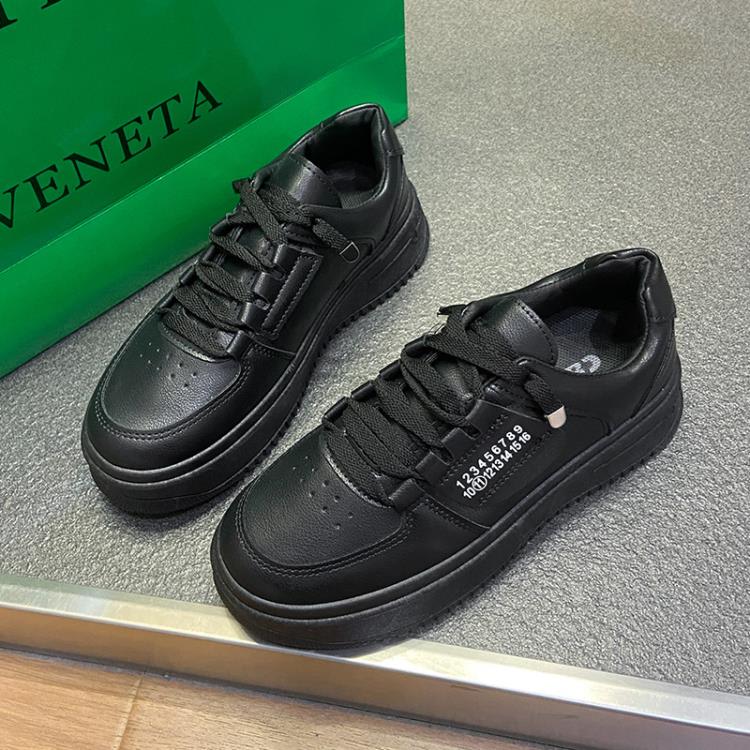 厚底鞋 2023春秋新款松糕小白鞋女休閒增高套腳女鞋一腳蹬小白鞋-細節圖7