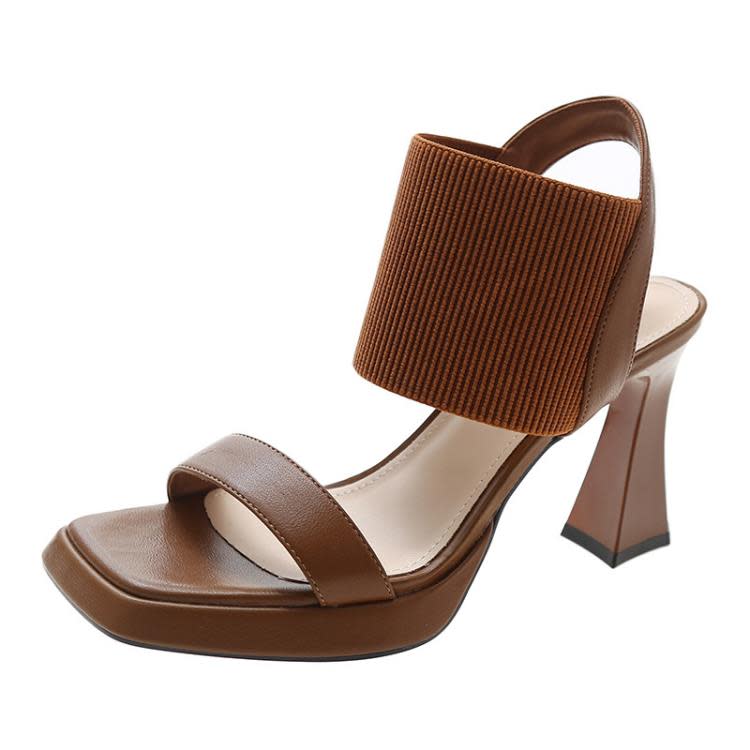 高跟鞋 2023夏季新款時尚氣質一字涼鞋外穿細跟涼鞋仙女鞋子-細節圖5