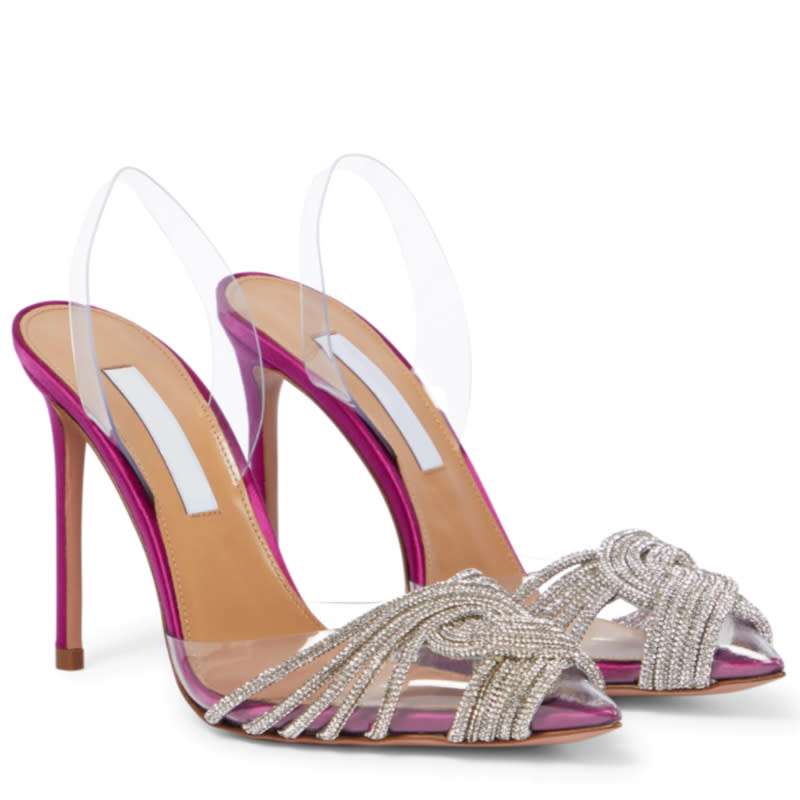 高跟鞋 源頭工廠一件訂製夏季水鉆性感后綁帶涼鞋細跟尖頭鞋大碼女鞋-細節圖2