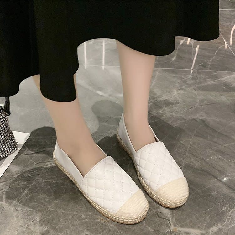 平底鞋 單鞋女2023新款女鞋春季正韓草編漁夫鞋女式套腳懶人鞋女批髮-細節圖4