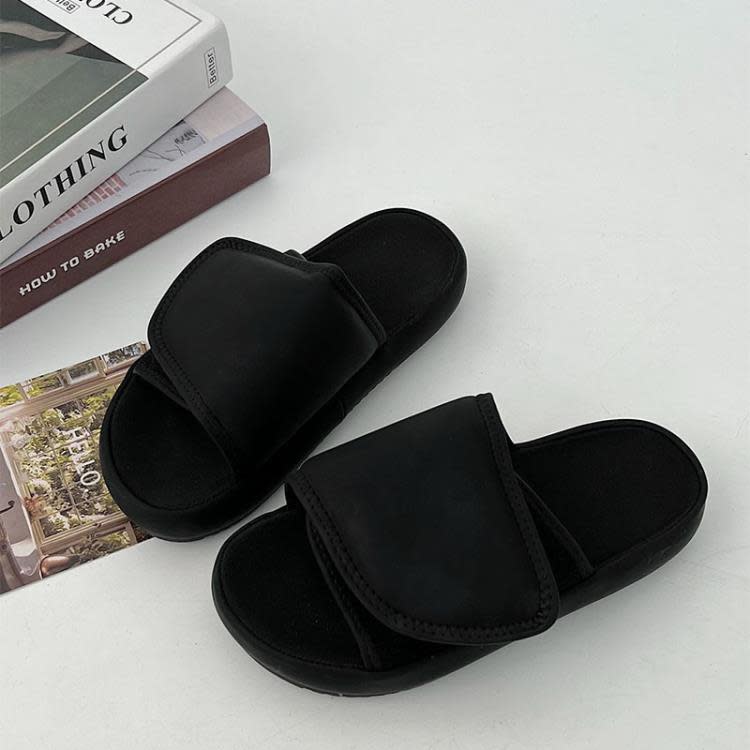 時尚厚底白色踩屎感網紅防滑拖鞋女款夏天2023新款超火沙灘涼拖鞋-細節圖6