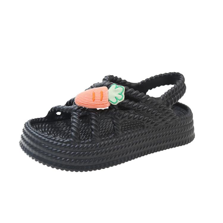 厚底鞋 涼鞋女外穿2023年新款夏季網紅仙女風松糕可愛兔子沙灘羅馬鞋-細節圖6