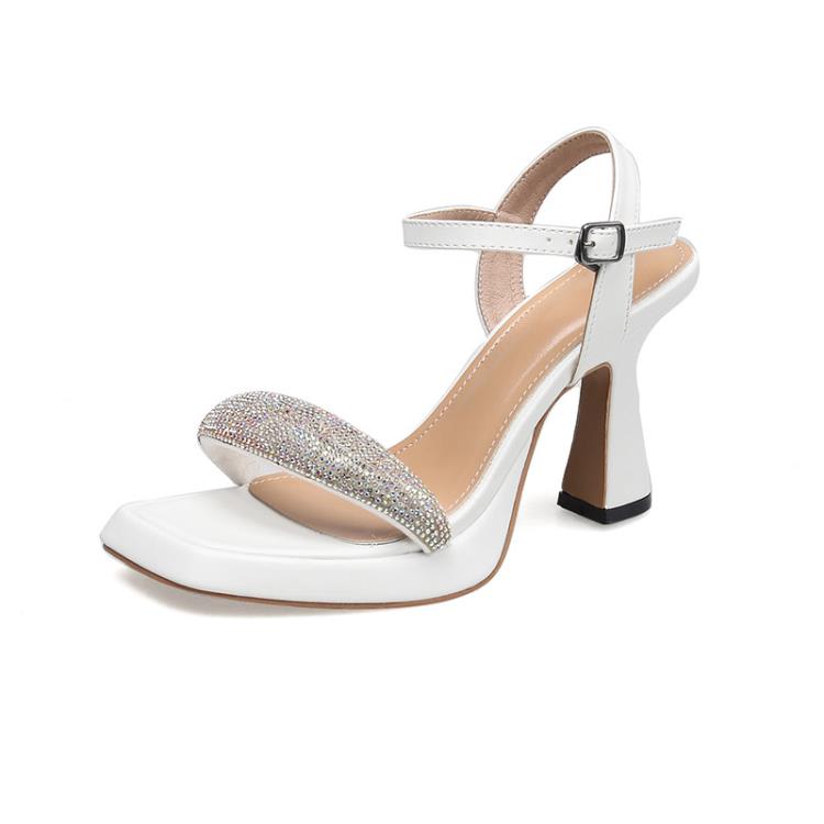 2023年時尚一字帶水鉆性感涼鞋型號-細節圖5