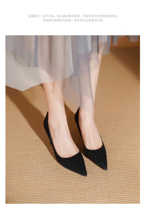 高跟鞋 全真皮顯白百搭2023新款優雅氣質仙女晚宴通勤柔軟不累腳女鞋-細節圖6