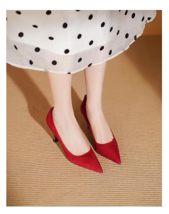 高跟鞋 全真皮顯白百搭2023新款優雅氣質仙女晚宴通勤柔軟不累腳女鞋-細節圖7