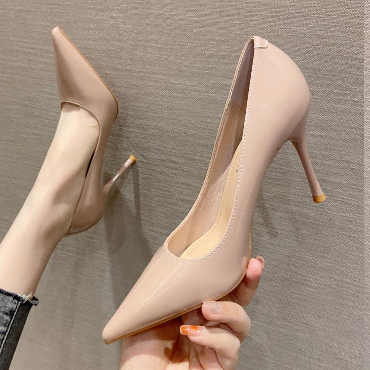 高跟鞋 966-1時尚簡約單鞋女正韓尖頭細跟鞋純色職業OL氣質女鞋-細節圖7