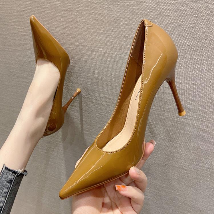 高跟鞋 966-1時尚簡約單鞋女正韓尖頭細跟鞋純色職業OL氣質女鞋-細節圖8