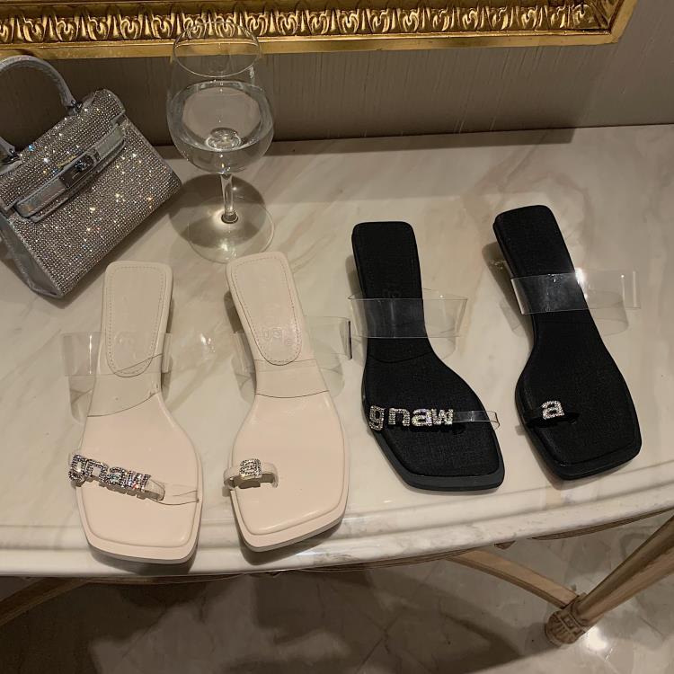 中跟鞋 2023-9涼鞋2023新款女夏季細跟水鉆氣質時裝扣性感工廠直銷-細節圖2