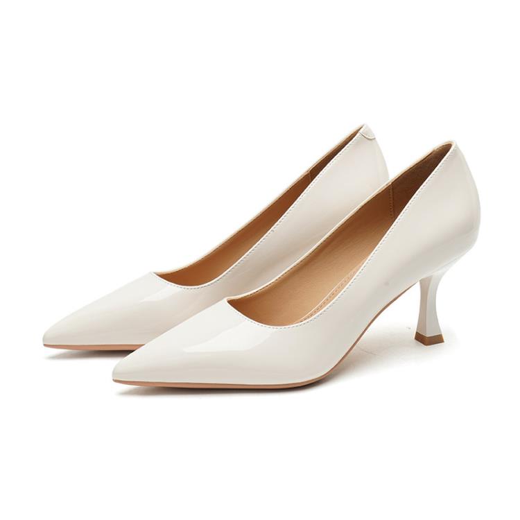 高跟鞋 7955-9 性感漆皮法式鞋女2023春季新款尖頭細跟純色鞋女-細節圖6