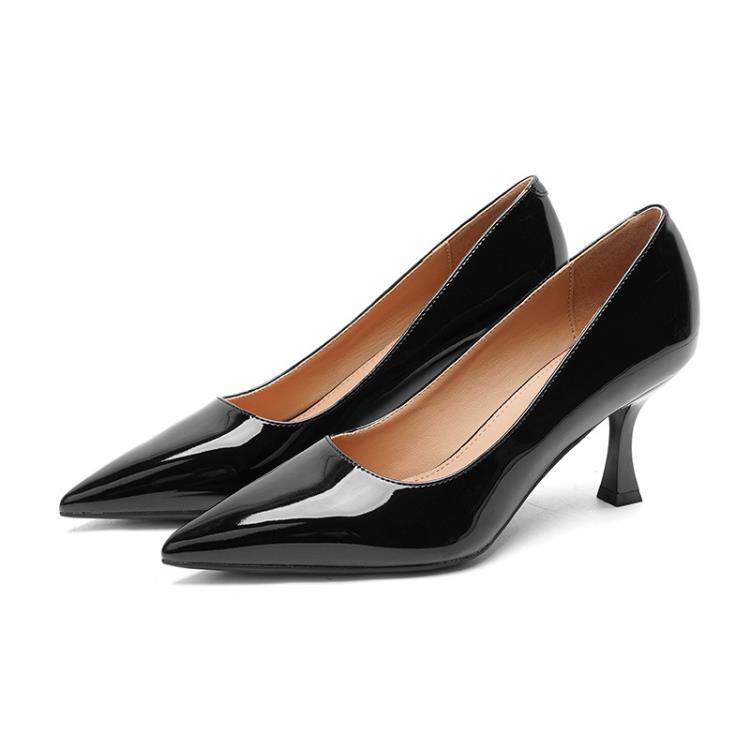 高跟鞋 7955-9 性感漆皮法式鞋女2023春季新款尖頭細跟純色鞋女-細節圖7